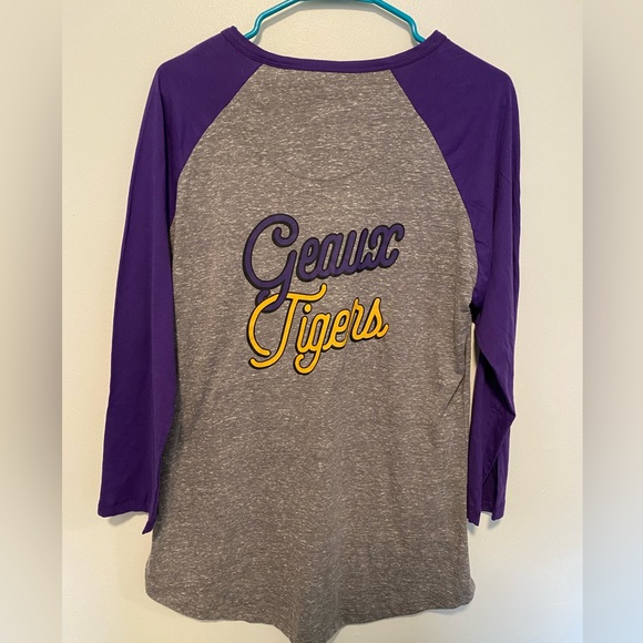 Louisiana State University Long sleeved lace up tee - Picture 3 of 5